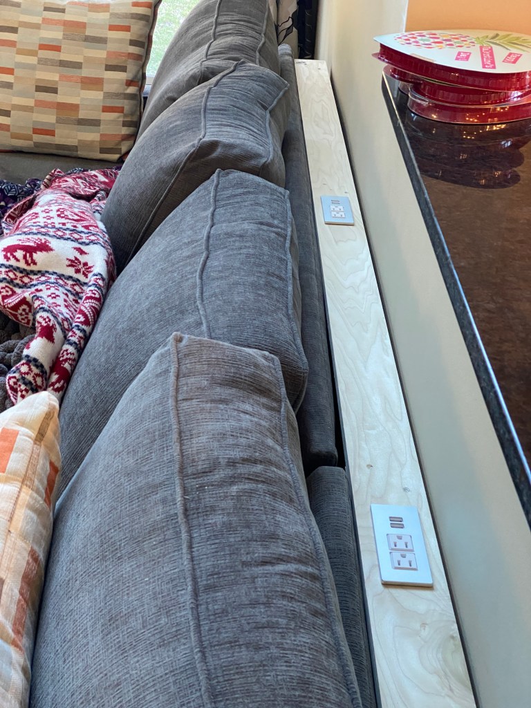 Couch table with outlets